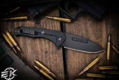 Medford Praetorian Slim Flipper Knife PVD Titanium 3.3" PVD Drop Point -Best Knifes Shop Prae Slim Flipper S45VN PVD Tanto Faced Flm Bronze 3 16530.1680023172