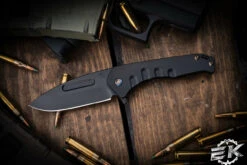 Medford Praetorian Slim Flipper Knife PVD Titanium 3.3" PVD Drop Point