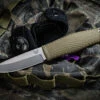 Benchmade Puukko Fixed Blade Knife Green Santoprene 3.75" Satin Drop Point 200 -Best Knifes Shop Puukko 200 42591.1664297251