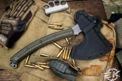 RMJ Tactical "Berserker" Tomahawk Dirty Olive G10 15" Tungsten Cerakote -Best Knifes Shop RMJ BER DO 4 28686.1684788572