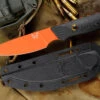 Benchmade Hunt Raghorn Fixed Blade Carbon Fiber 4.0" CruWear Orange Cerakote 15600OR