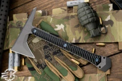 RMJ Tactical Ragnarok 12 Tomahawk Black G10 3.5" 80CRV2 Tungsten Black