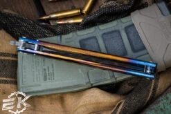 Sergey Rogovets Custom B2 Kris Balisong Timascus 5" XHP Core Damascus -Best Knifes Shop SR B2 KRIS XHP 3 49610.1690901667