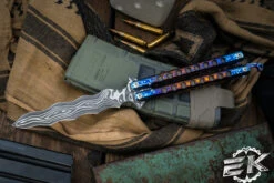 Sergey Rogovets Custom B2 Kris Balisong Timascus 5" XHP Core Damascus