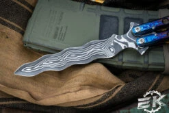 Sergey Rogovets Custom B2 Kris Balisong Timascus 5" XHP Core Damascus -Best Knifes Shop SR B2 KRIS XHP 8 65138.1690901704