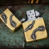 Sergey Rogovets Custom Zippo Lighter Brass Barbwire