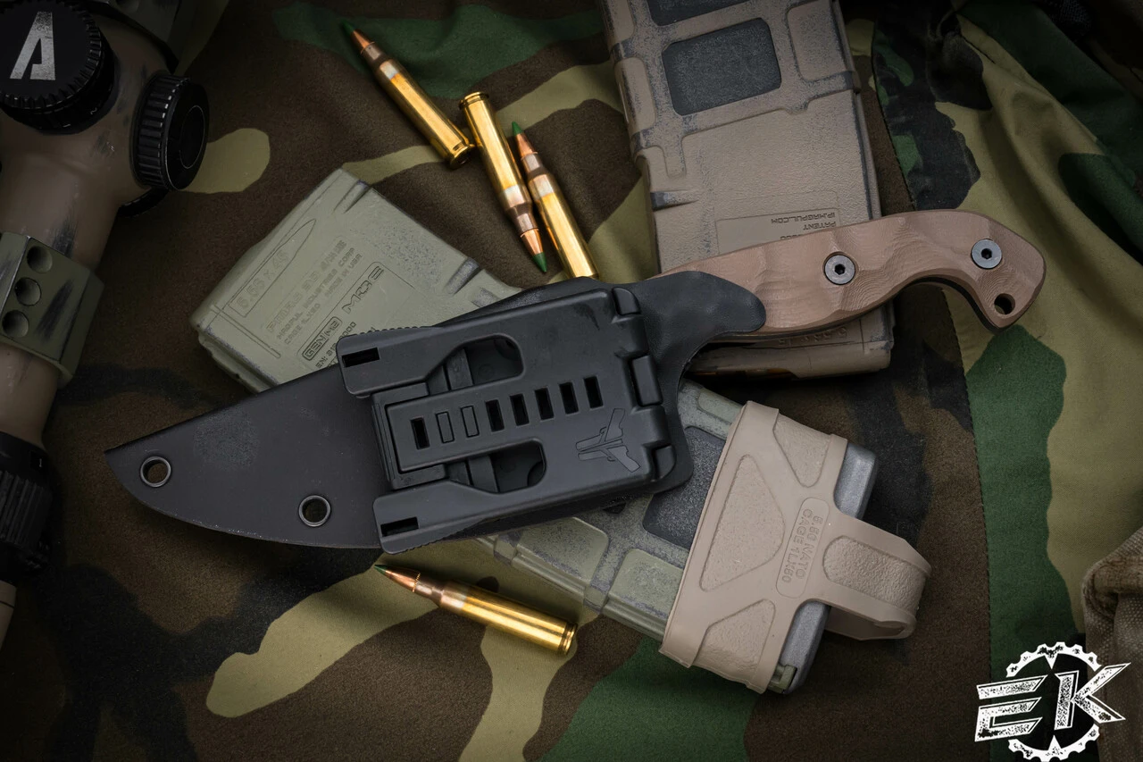 Stroup Knives TU1 Fixed Blade Knife FDE G10 4.5" Acid Wash Clip Point 4 Stroup Knives TU1 Fixed Blade Knife FDE G10 4.5" Acid Wash Clip Point - Image 2