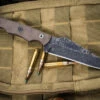 Stroup Knives TU2 Fixed Blade Knife FDE G10 4.5" Acid Wash Carved Pike
