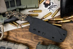 Stroup Knives TU3 "The Viking" Fixed Blade Knife Camo G10 4.75" 1095 Carved Wharncliffe, Black Kydex Sheath -Best Knifes Shop TU3 CAMOL G10 Closed 85947.1663354733