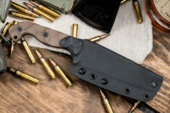 Stroup Knives TU3 "The Viking" Fixed Blade Knife FDE G10 4.75" Acid Wash Carved Wharncliffe -Best Knifes Shop TU3 FDE G10 Closed 2 07210.1677538568