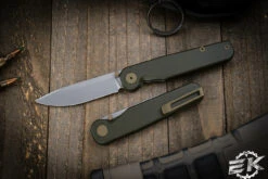 Tactile Knife Co. "Rockwall" Overlander Green/Bronze Titanium Folding Knife 2.84" MagnaCut