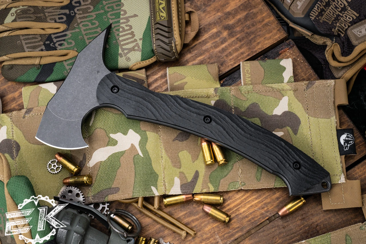 Toor Knives Tomahawk Carbon Black G10 Fixed Blade 11" Black Oxide W/Kydex Sheath 3 Toor Knives Tomahawk Carbon Black G10 Fixed Blade 11" Black Oxide W/Kydex Sheath