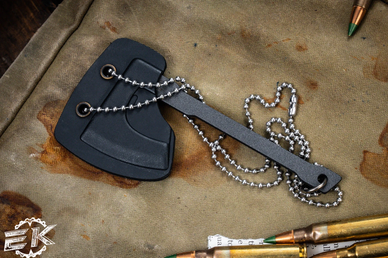 RMJ Tactical MORTIFER Mini Tomahawk Neck Knife Pendant 4" Overall 6 RMJ Tactical MORTIFER Mini Tomahawk Neck Knife Pendant 4" Overall - Image 4