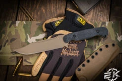 Toor Valor MK1 Mojave Fixed Blade Knife Black G10 5.5" Clip Point Tan