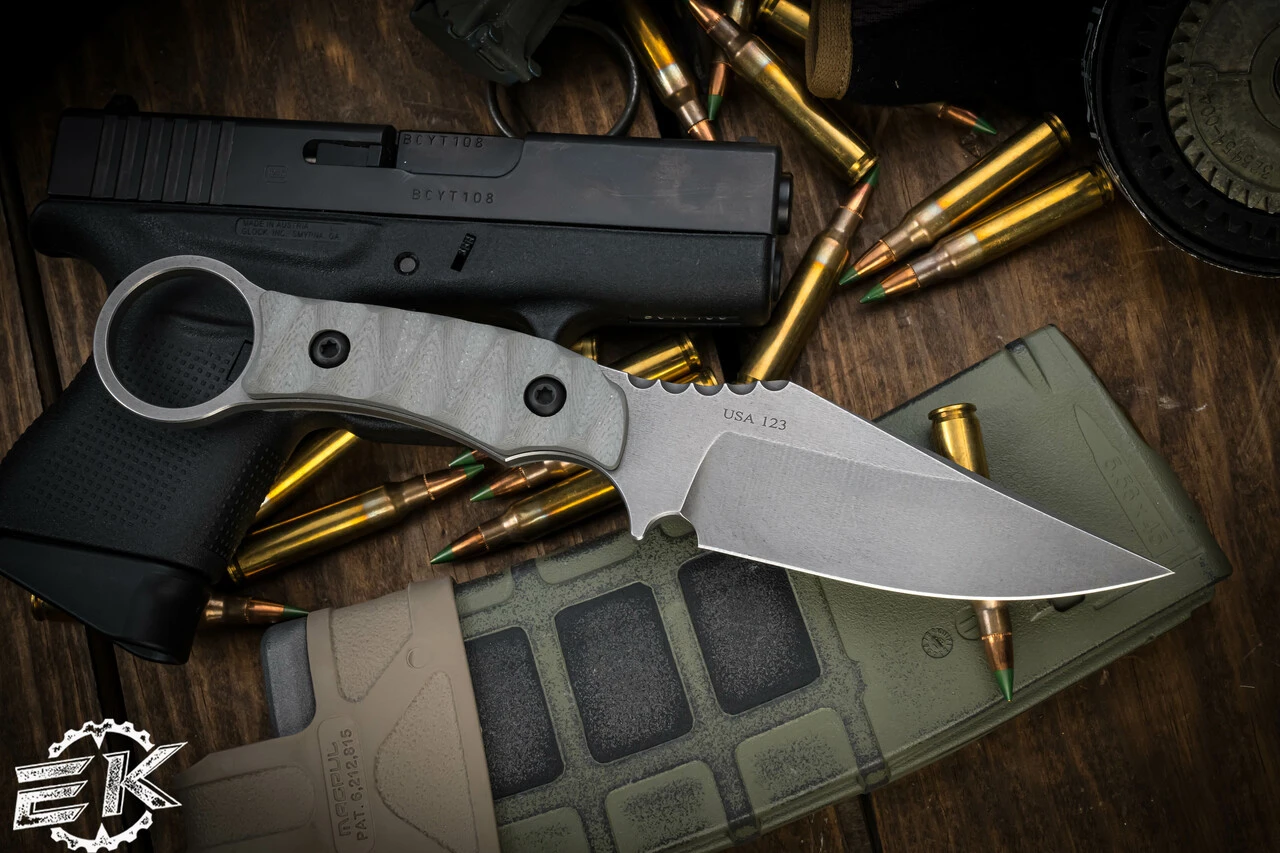 Toor Knives Vandal Stealth Fixed Blade Knife Gray G10 4.1" Drop Point Stonewash 4 Toor Knives Vandal Stealth Fixed Blade Knife Gray G10 4.1" Drop Point Stonewash - Image 2