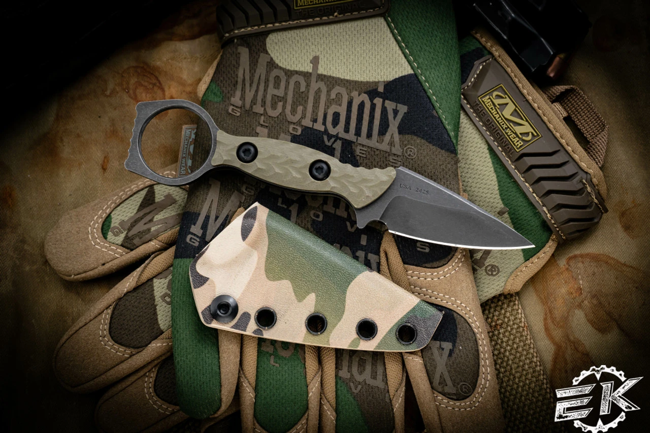 Toor Knives Viper Covert Green G10 Fixed Blade Knife 2.63" Black Oxide 4 Toor Knives Viper Covert Green G10 Fixed Blade Knife 2.63" Black Oxide - Image 2