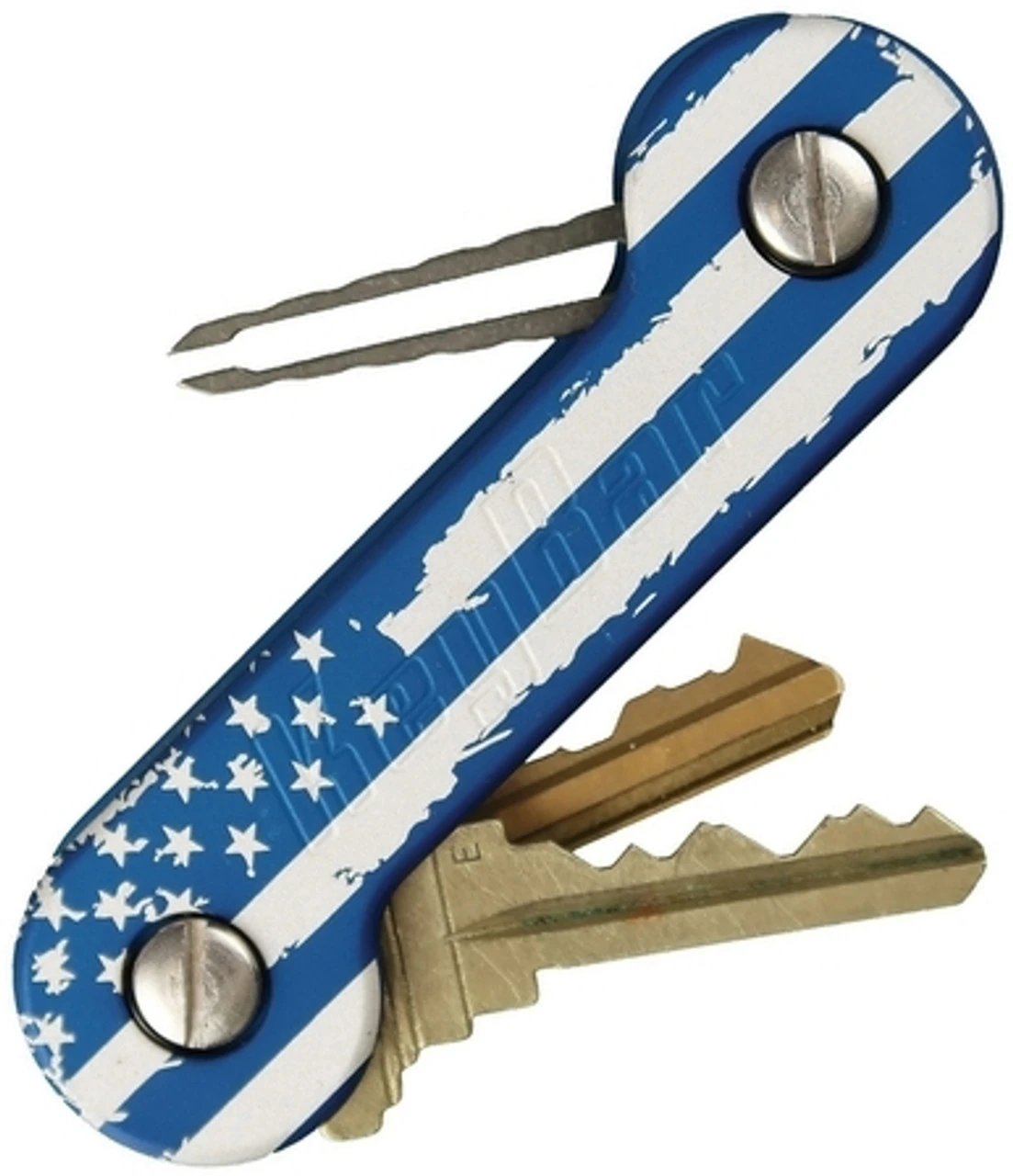 KEYBAR American Flag Blue Aluminum Pocket Key Organizer 3 KEYBAR American Flag Blue Aluminum Pocket Key Organizer