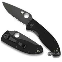 SPYDERCO TENACIOUS BLACK STAINLESS COMBO BLADE C122GBBKPS