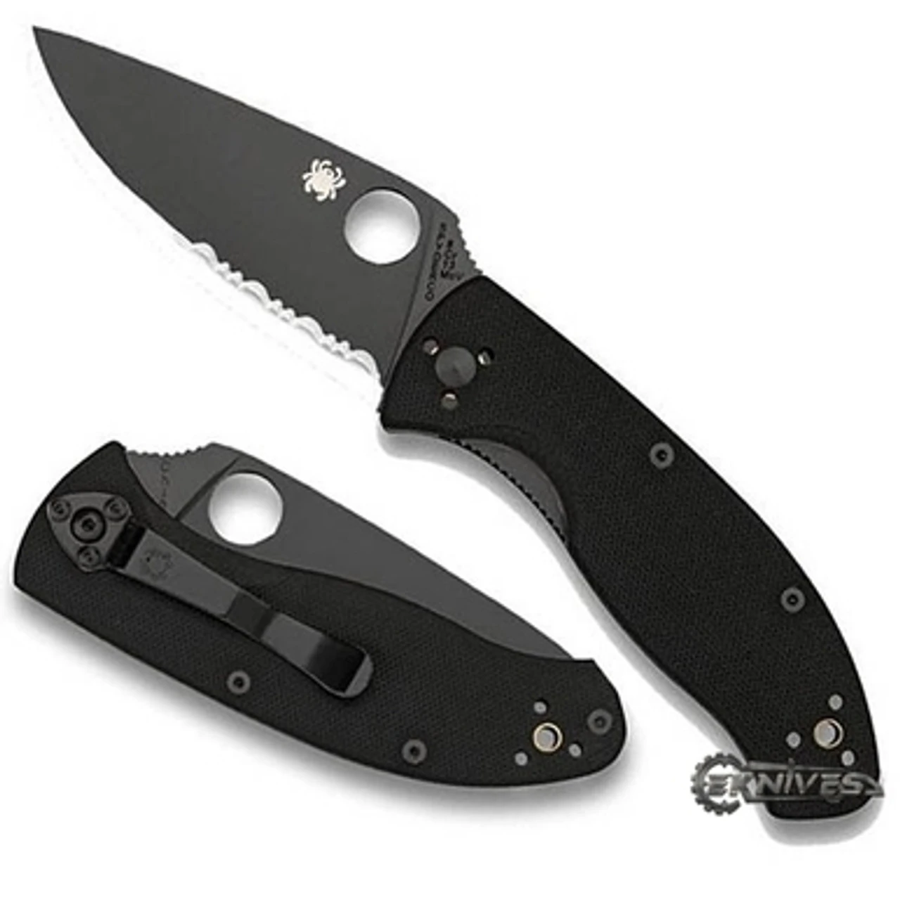 SPYDERCO TENACIOUS BLACK STAINLESS COMBO BLADE C122GBBKPS 3 SPYDERCO TENACIOUS BLACK STAINLESS COMBO BLADE C122GBBKPS
