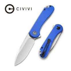 CIVIVI Elementum Flipper Knife Blue G10 Handle (2.96'' Satin D2) C907F