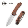 CIVIVI Elementum Flipper Knife Brown Micarta Handle (3'' Satin D2) C907M