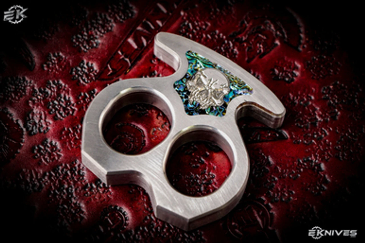 Burn Knives 2 Finger Knuck Titanium Abalone Inlay 3 Burn Knives 2 Finger Knuck Titanium Abalone Inlay