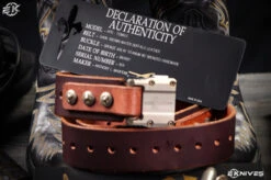 Microtech/Marfione Custom "APIS" Belt (Womens), Dark Brown Buffalo Leather W/ Titanium Bronzed Hardware 7 Microtech/Marfione Custom "APIS" Belt (Womens), Dark Brown Buffalo Leather W/ Titanium Bronzed Hardware -Best Knifes Shop img 3669 edit 02470.1629767850.386.513 10304.1644857130.386.513 40762.1645805104