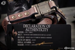 Microtech/Marfione Custom "APIS" Belt (Womens) Distressed Dark Brown Buffalo Leather W/ Titanium Bronzed Hardware