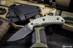 Bastinelli Knives "Askari" Fixed Blade 3.5" M390 Dark Stonewash