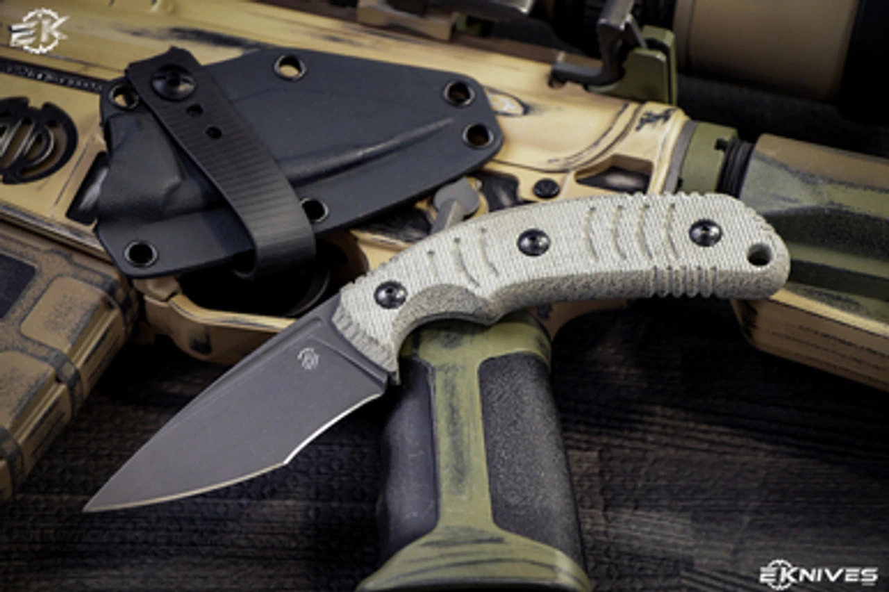 Bastinelli Knives "Askari" Fixed Blade 3.5" M390 Dark Stonewash 3 Bastinelli Knives "Askari" Fixed Blade 3.5" M390 Dark Stonewash