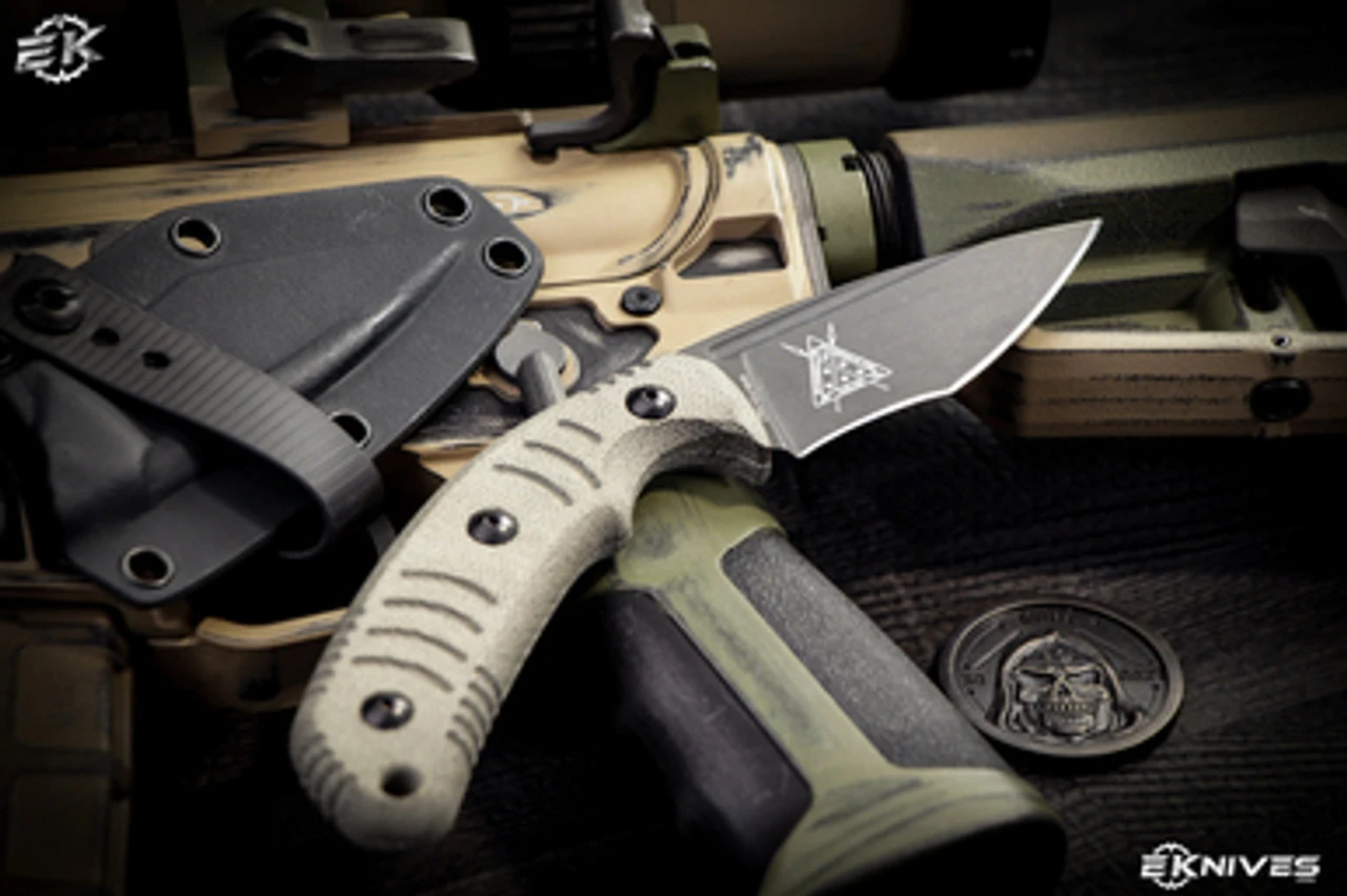 Bastinelli Knives "Askari" Fixed Blade 3.5" M390 Dark Stonewash 4 Bastinelli Knives "Askari" Fixed Blade 3.5" M390 Dark Stonewash - Image 2