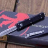 Microtech UTX-70 OTF Automatic Knife 2.4" Dagger Stonewash Serrated 147-11