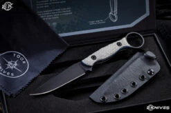 Toor Knives Anaconda Fixed Blade Knife Stealth Grey G10 3.75" Black Drop Point