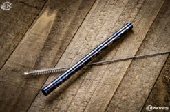 TiConnector Titanium Short Drinking Straw 5" Blue Camo Anodized